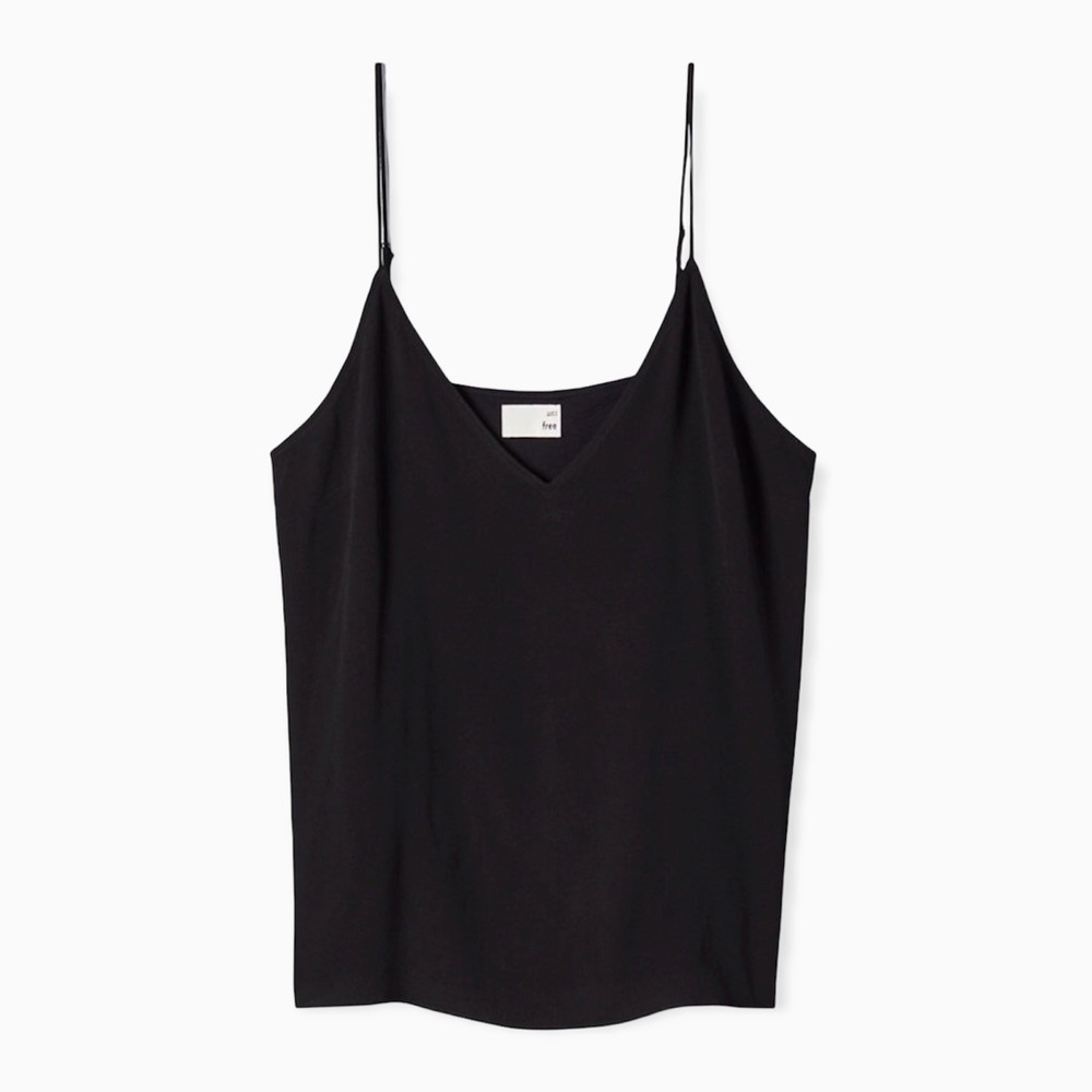 Aritzia WILFRED FREE Margot Black Camisole Top | Medium